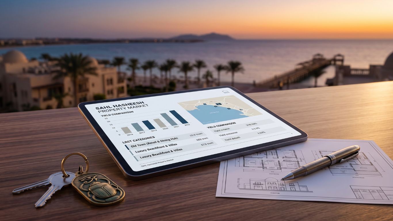 Sahl Hasheesh property buyers comparing Old Town, Bay Village and Jamaran before choosing a home near the Red Sea