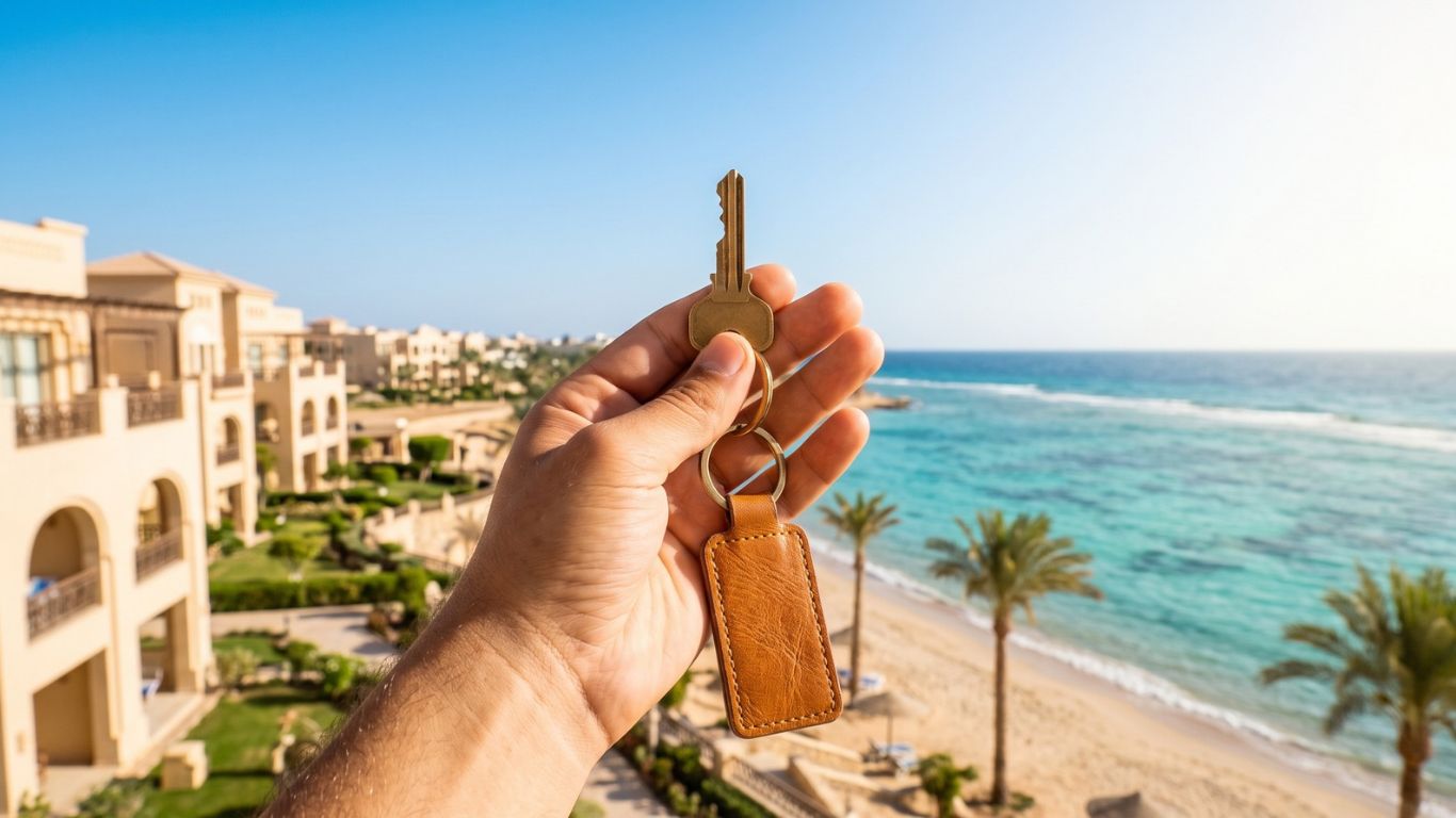Checkliste für Immobilienkäufer zur Geldüberweisung nach Ägypten mit unterschriebenem Vertrag, geprüften Bankdaten, Überweisungsnachweis und Verkäuferquittung